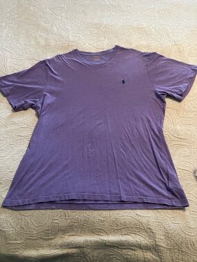 Polo by Ralph Lauren Purple Crewneck Tee with Navy Pony